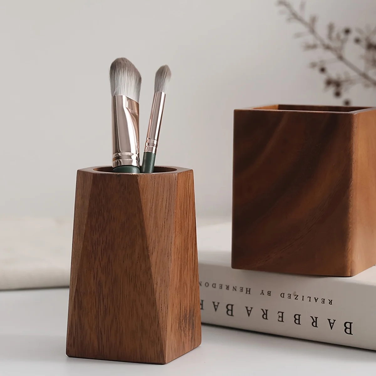 Portapenne in legno, un cilind - Stationery Office Supply Store recensione e prezzo